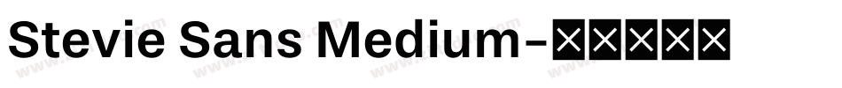 Stevie Sans Medium字体转换